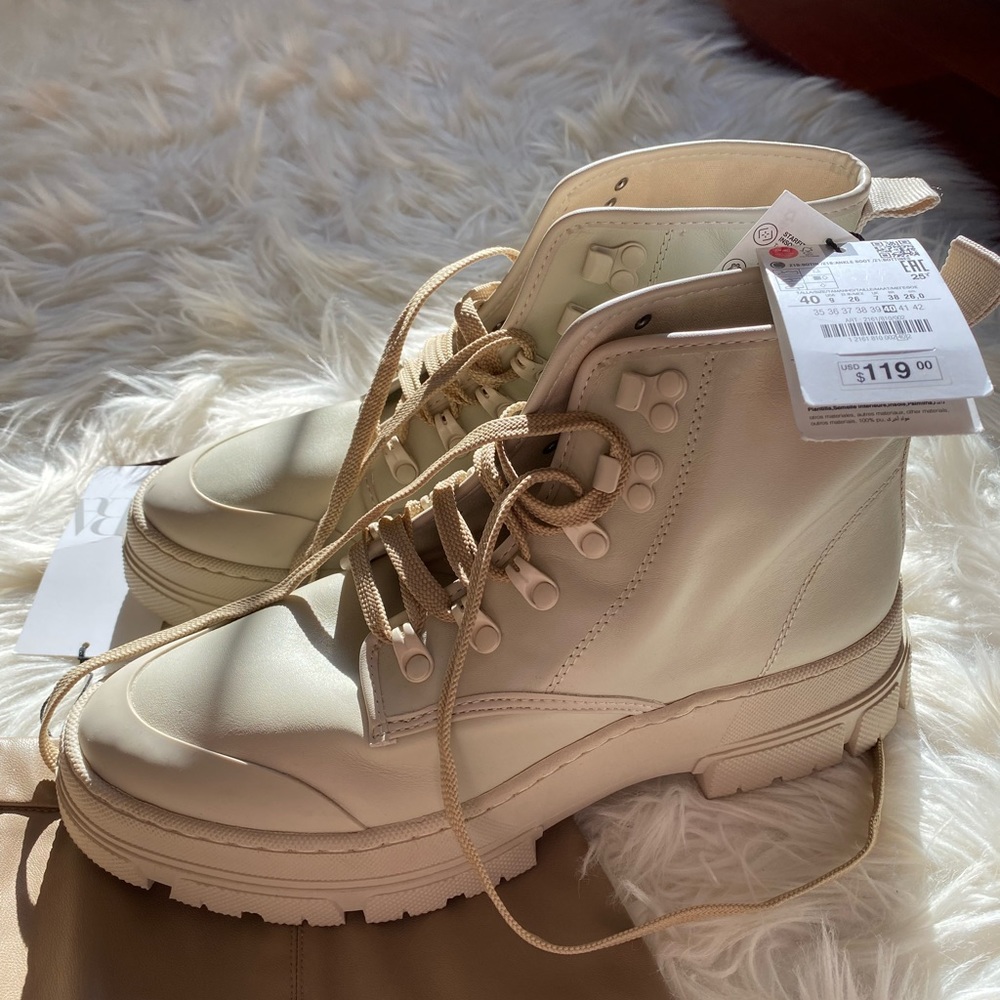 Zara leather boots